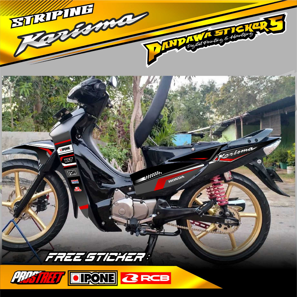 STRIPING VARIASI MOTOR HONDA KARISMA / STIKER VARIASI MOTOR HONDA KARISMA