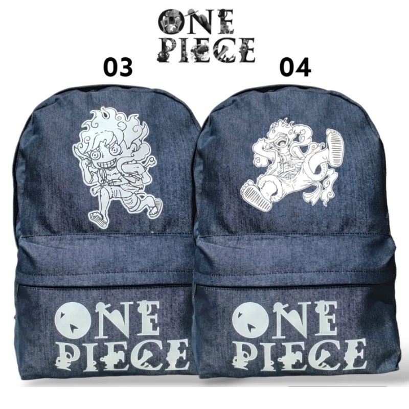 Tas Ransel Jean's Sablon Anime One Piece Gear 5 / Tas Ransel Distro