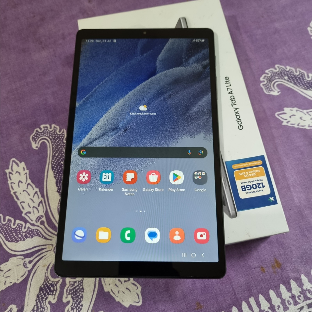 Samsung Tab A7 Lite T225 3/32 GB Bekas Resmi Celular