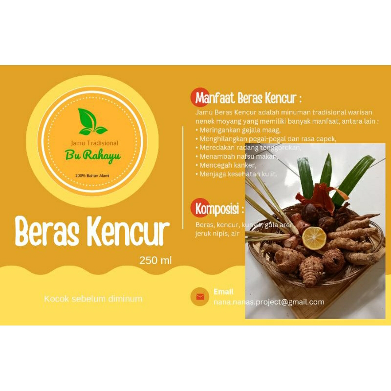 

Jamu Beras Kencur "Bu Rahayu