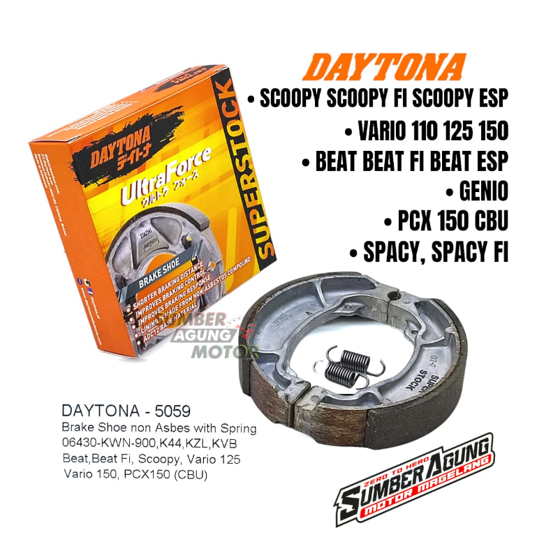 KAMPAS REM TROMOL BELAKANG BEAT VARIO 110 125 150 PCX 150 ORI DAYTONA