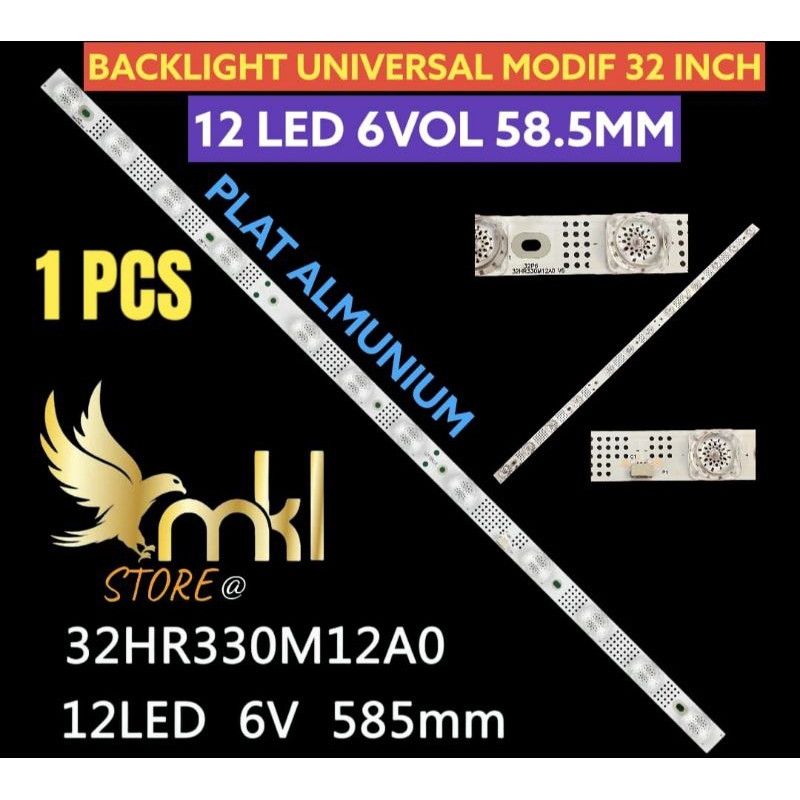 BACKLIGHT TV LED 32 INCH 12 LED 6VOL UNIVERSAL MODIFIKASI TV 32 INCH