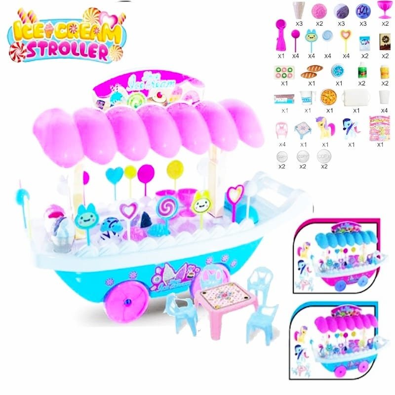 (MLTSTR) Mainan Anak Permen Es Krim Kereta Dorong - Mainan Gerobak Es Krim Kapal Besar FI513