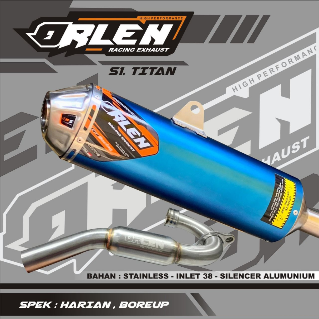 Knalpot Orlen Original KLX150 CRF150L D-TRACKER WR155 Aluminium Oval Blue