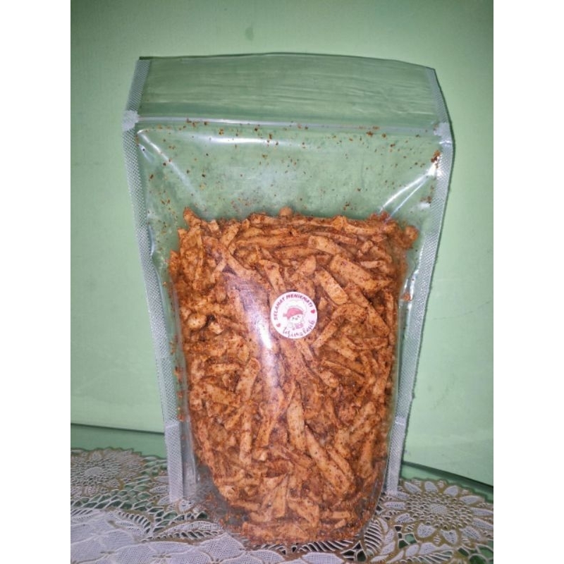 

Basreng pedas daun jeruk / basreng bumbu melimpah / basreng viral rempah daun jeruk / 1000gram basreng (vit.asfood)