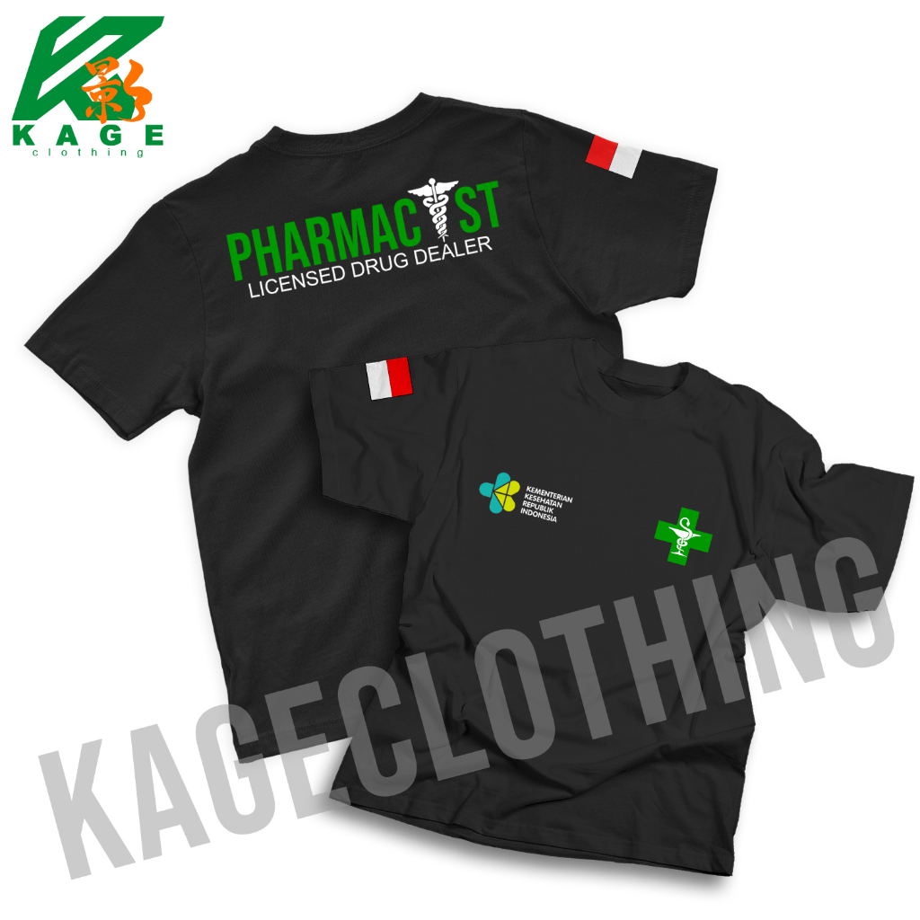 Kaos dinas APOTEKER PHARMACIST Tshirt baju distro cotton combed 30s UNISEX TENAGA KESEHATAN FARMASI 
