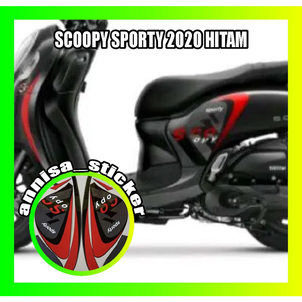 striping lis scoopy sporty 2020 hitam