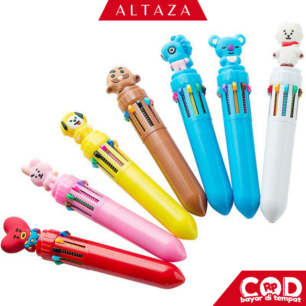 

ALTAZA COD PENA GEL KARAKTER BTS21 1 PENA 10 WARNA / BTS ARMY KPOP PENA KARAKTER MURAH U145