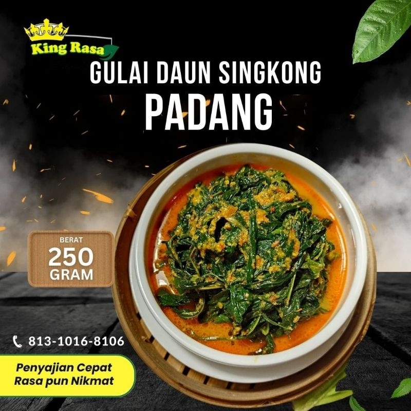 

Gulai Daun Singkong 250GR King Rasa Ready To Eat Gule Padang Frozen