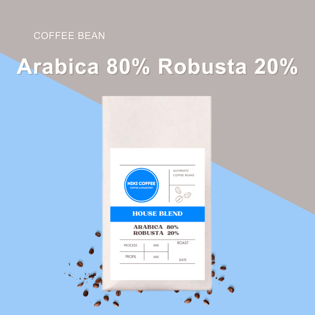 

Kopi House Blend Niki (Arabica 80% Robusta 20%) 500 gram