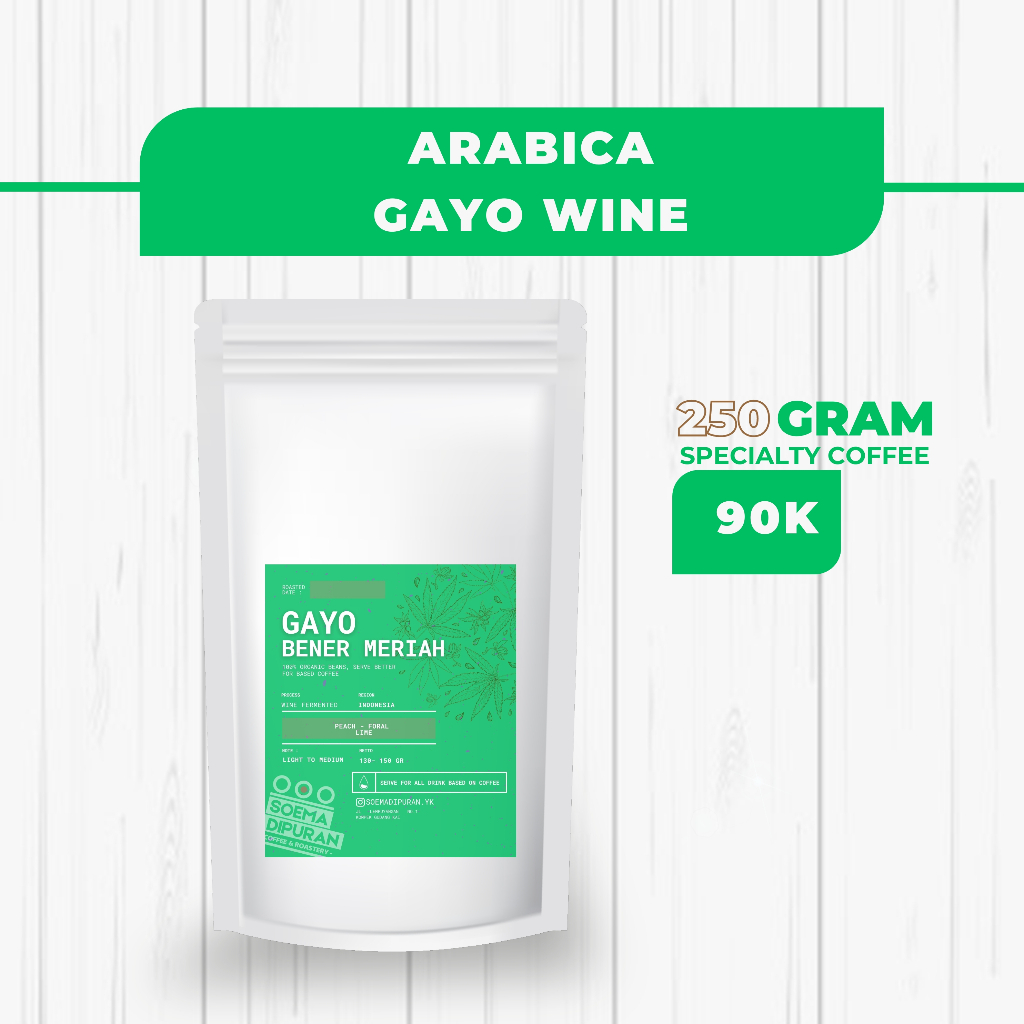 

KOPI Arabica Gayo Wine | KOPI BUBUK / KOPI BIJI 150GR