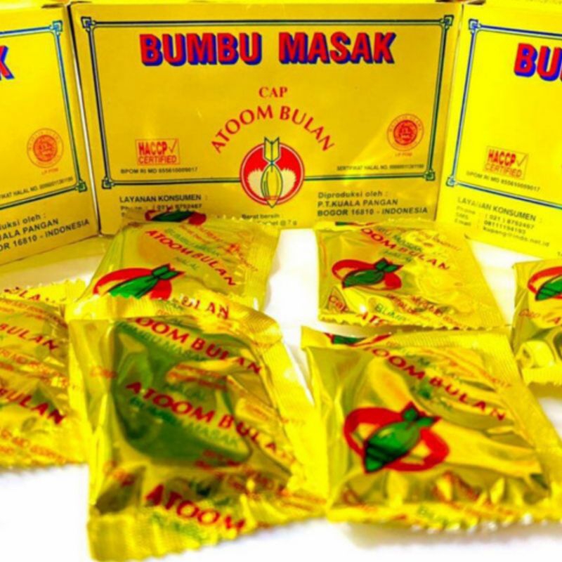 

Bumbu atom bulan penyedap rasa makanan kuah dan garing