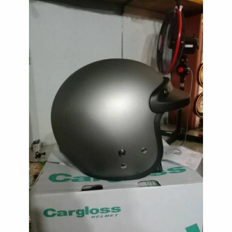 HELM CARGLOSS CFM ORIGINAL SOLID WARNA SILVER DOP
