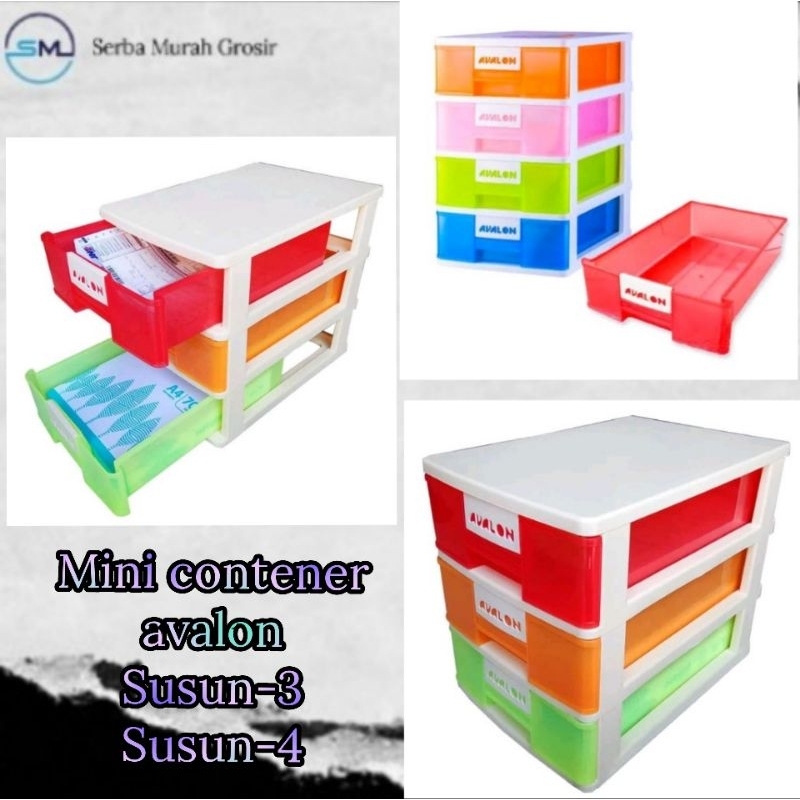 Laci kecil aksesoris/laci penyimpanan serbaguna/laci mini/laci plastik/mini contener avalon