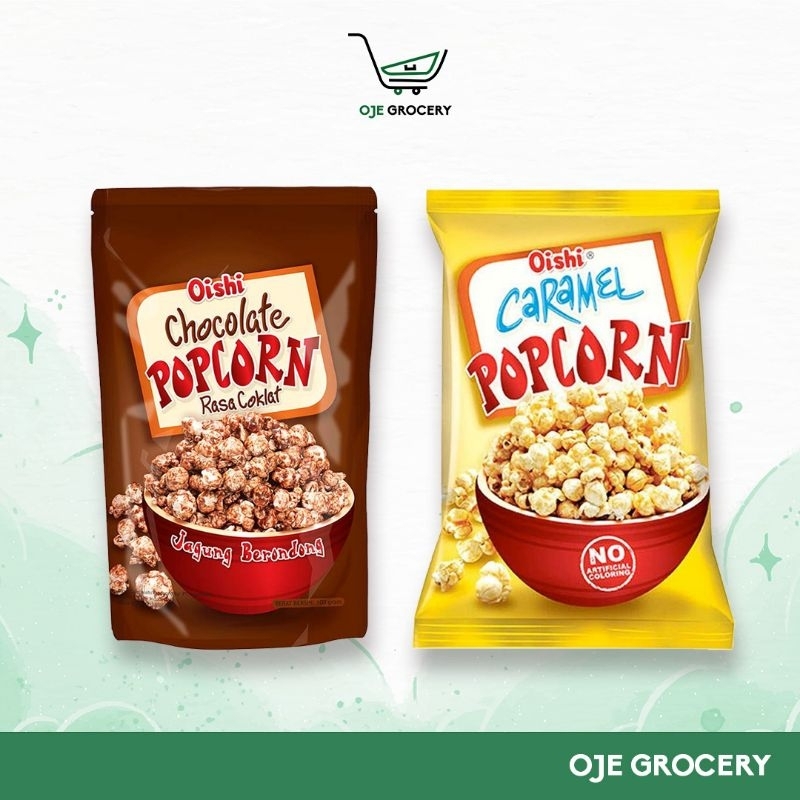 

OISHI SNACK - POPCORN KARAMEL - POPCORN COKLAT 100GR