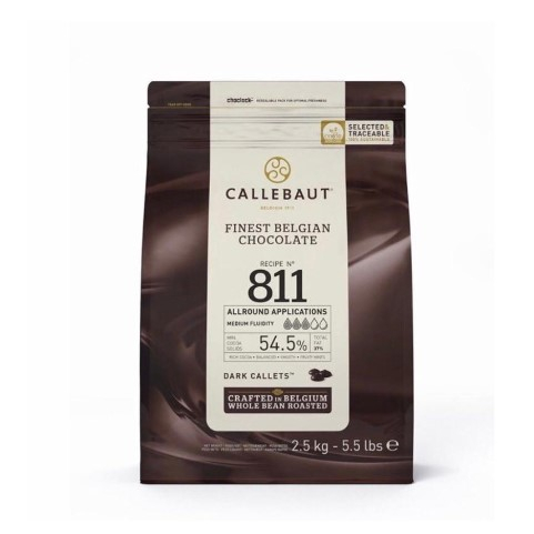 

Barey Callebaut 811 Dark Chocolate Callets Rep 250gram- Couverture 54.5%