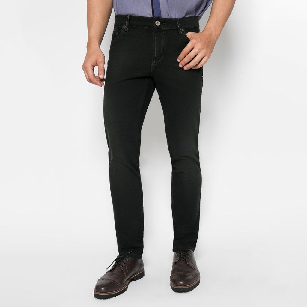 LGS - Celana Panjang Jeans Pria Warna Hitam - JSB.207.071.045.C