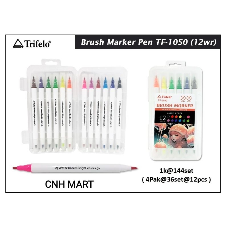 

Trifero Brush Marker 12 Pen TF - 1050 ( 12 Color )