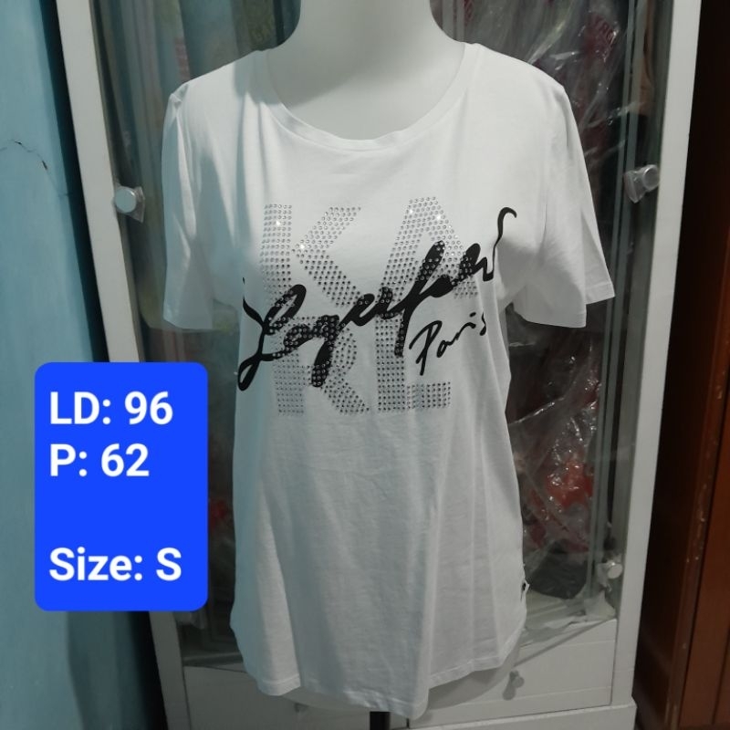 Kaos Wanita KARL LAGERFELD Paris Original Authentic