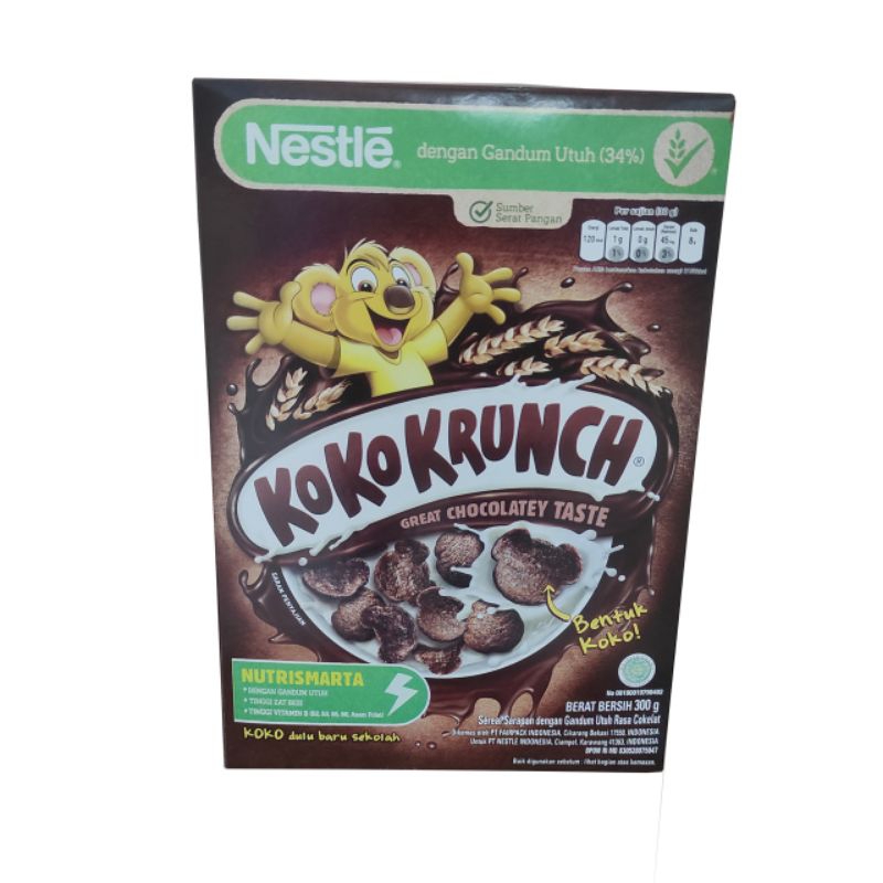 

NESTLE KOKO KRUNCH SEREAL DENGAN GANDUM UTUH RASA COKELAT BOX 300 gr