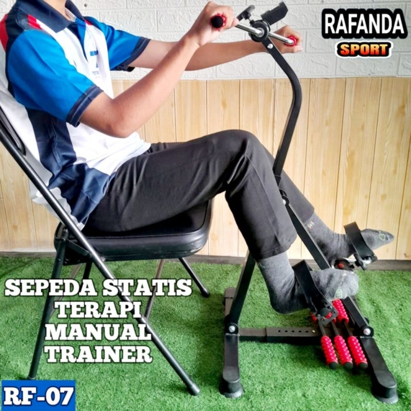 Alat Olahraga Terapi Kaki Sepeda Statis Manual Trainer