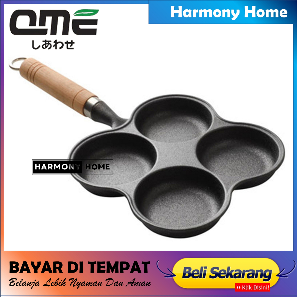 PANCI WAJAN PENGGORENG CETAKAN TELUR PANCAKE 4 LUBANG / WAJAN CETAKAN 4 LUBANG
