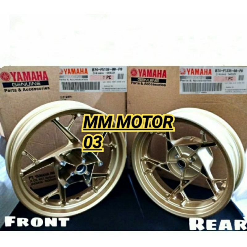 VELG DEPAN BELAKANG XMAX GOLD YAMAHA ORIGINAL YGP