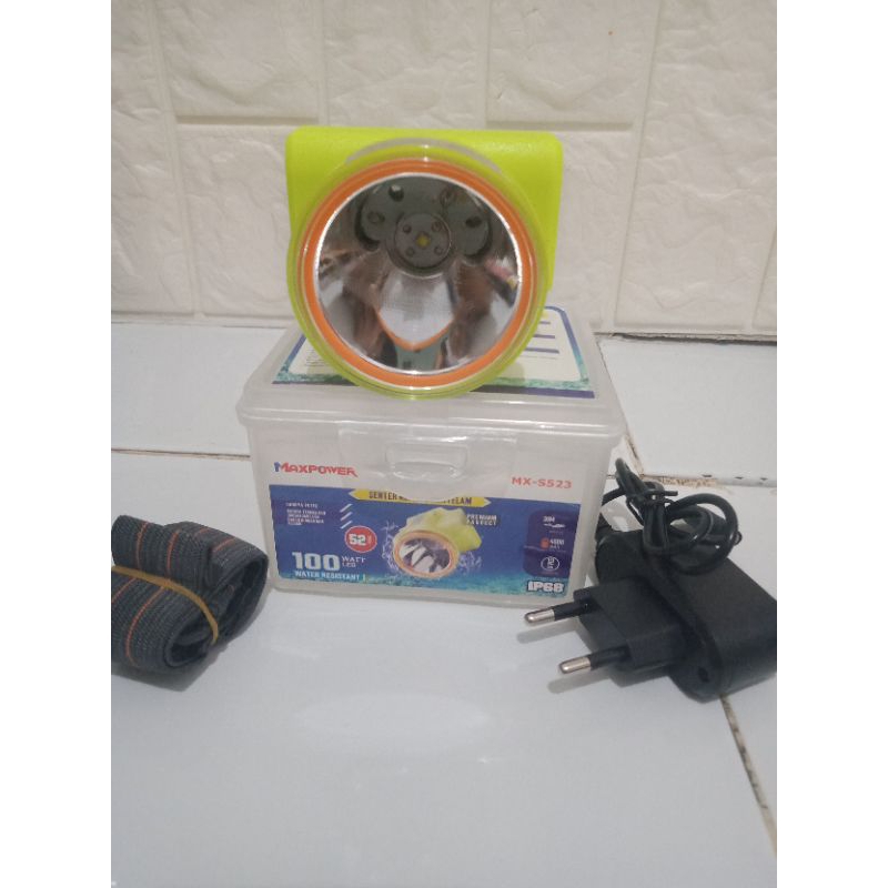 ∆SENTER KEPALA SELAM MAXPOWER HEADLAMP DIVING LED MX-S524 SENTER ANTI AIR