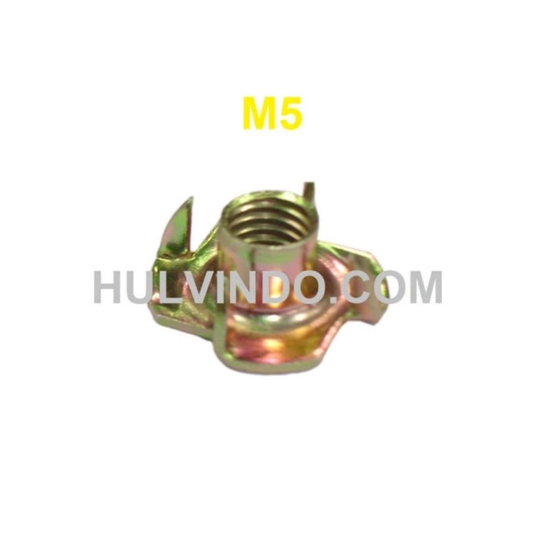 Mur cakar m5 / Tee nut m5 kuning