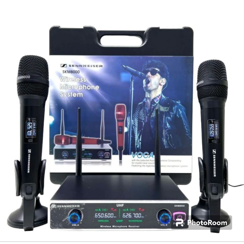 Sennheiser Wireless Mic Mikropon SKM 8000 Mikrofon SKM8000 Dual Mic