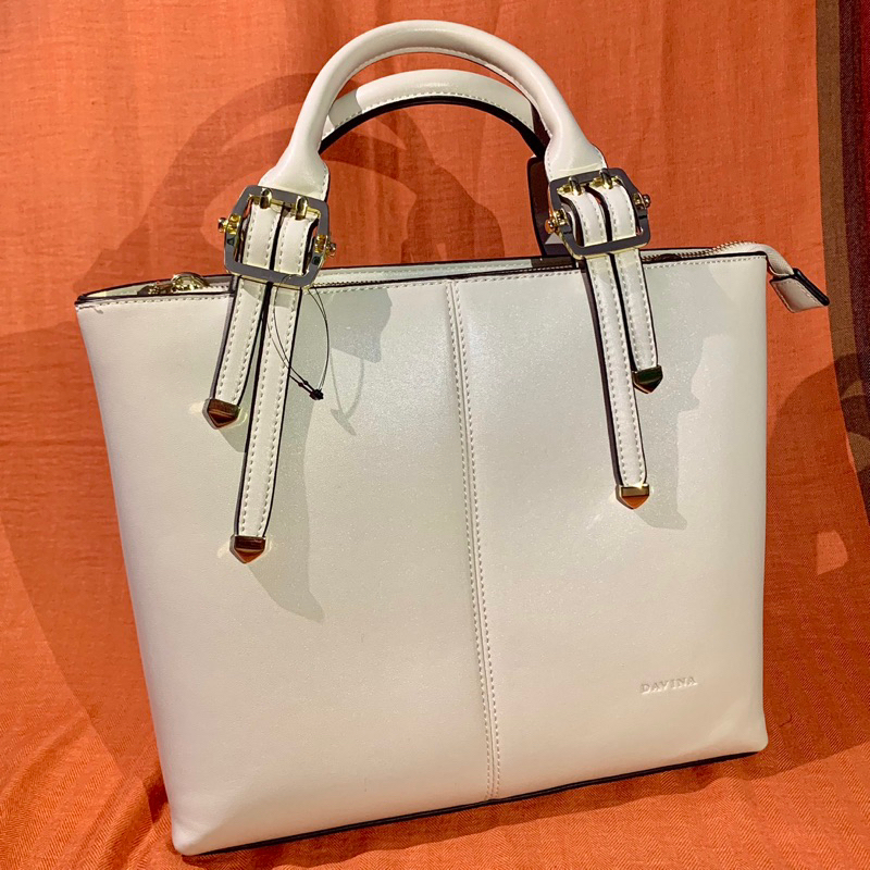 (New) DAVINA Tas Wanita Putih (Broken White) Original High Quality Import | LIKE NEW MULUS