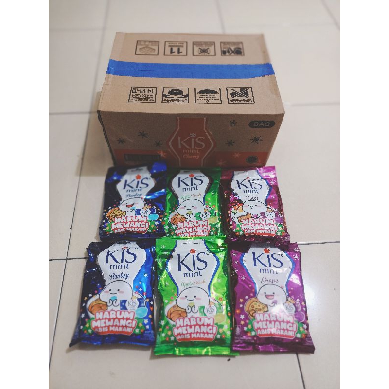 

Permen Kiss 1 Bungkus Isi 50 pcs X 125gr empat rasa CHERRY BARLEY APEL DAN GRAPE