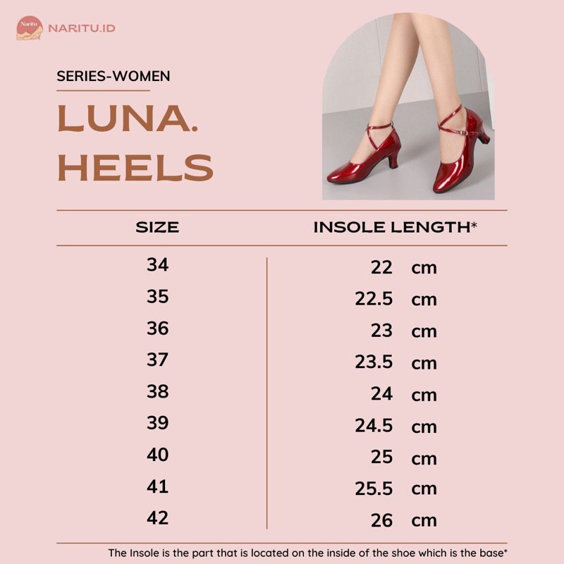 TERBARU NARITU WOMEN - LUNA DANCE HEELS / LATIN DANCE / LINE DANCE SHOES