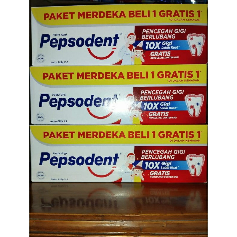 Pepsodent paket merdeka 2x225gr
