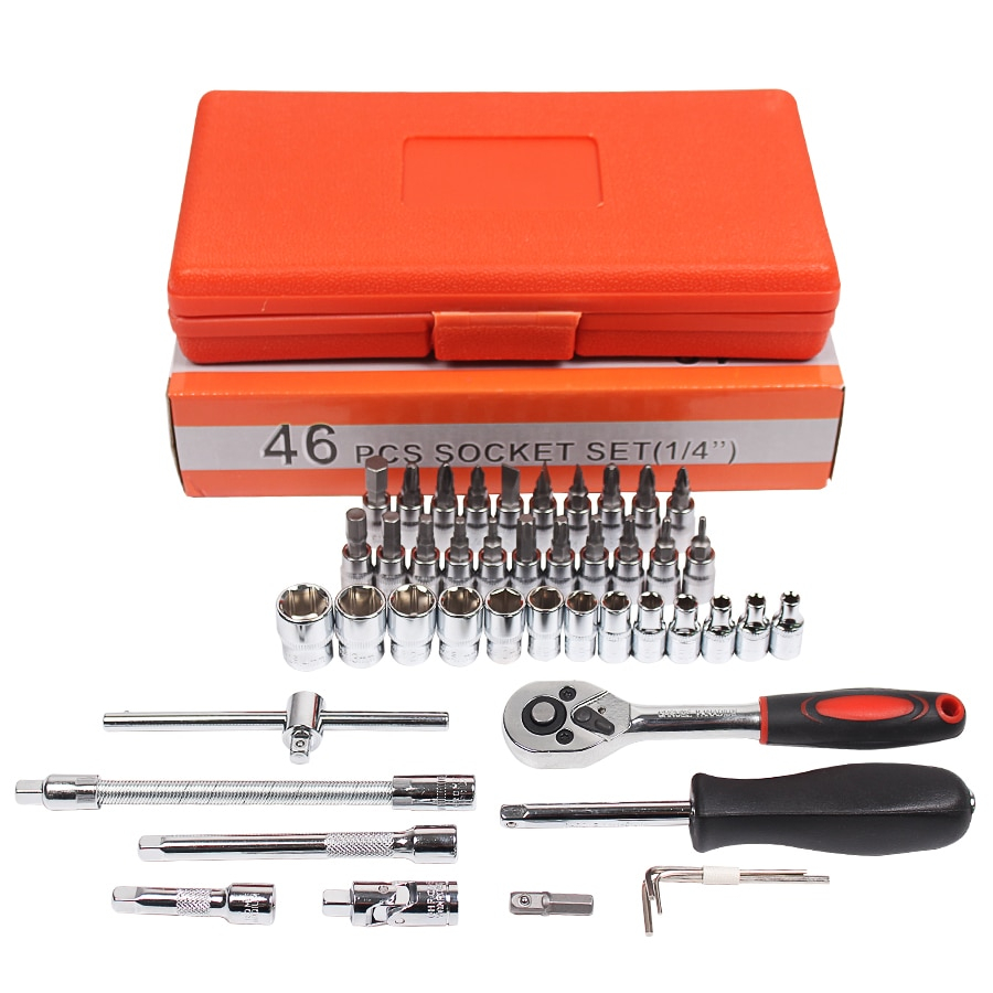 KUNCI SOK PAS 46PCS LENGKAP SET TOOL KIT SOCK RING L MOTOR SEPEDA MOLLAR SOCKET SET 46 PCS ORIGINAL