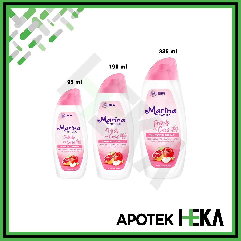 Marina Handbody Lotion Natural Protect & Care - Fruit & Sunscreen