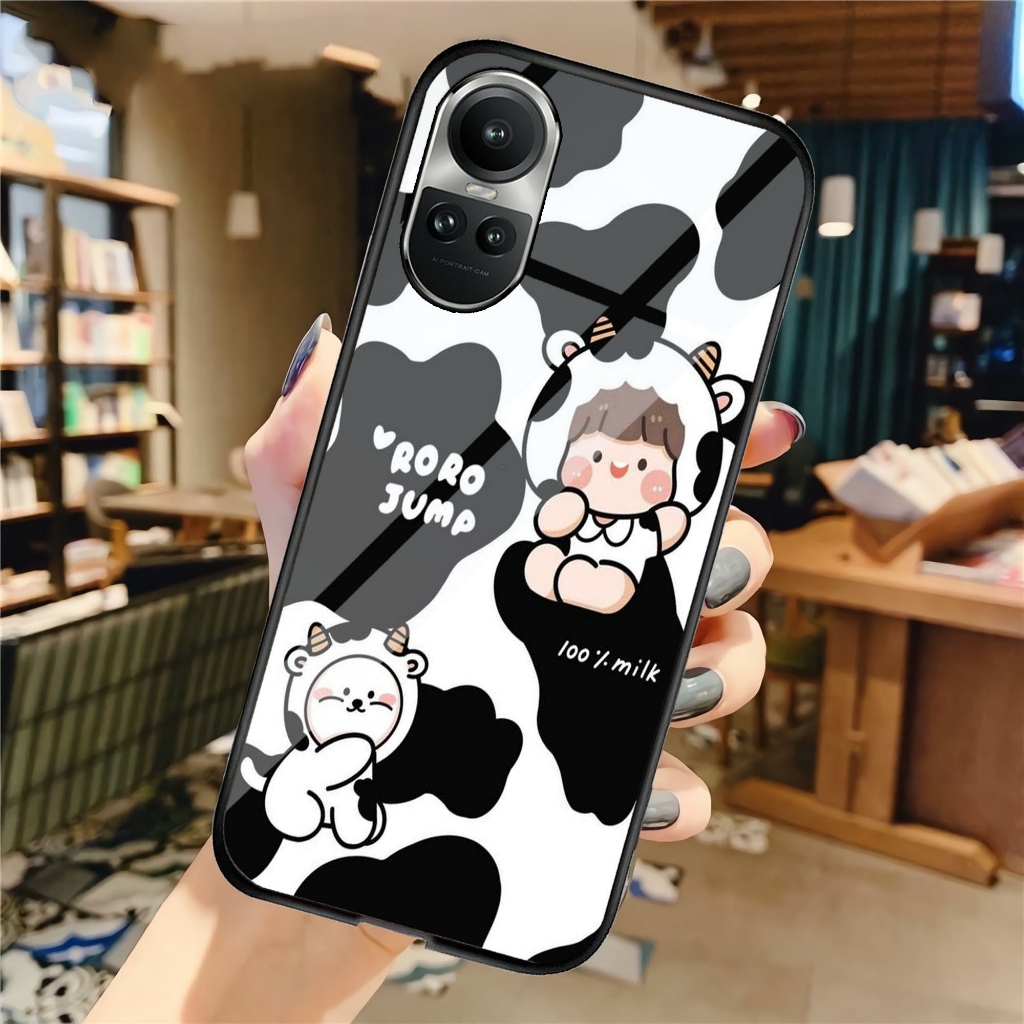 (U 303)  Softcase Kaca Oppo Reno 10 5g Reno 10 Pro Plus 5g  - Casing Hp Oppo Reno 10 5g Reno 10 Pro 