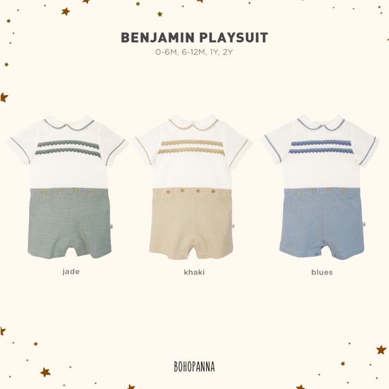 Benjamin Playsuit Bohopanna / Playsuit Anak / Playsuit Anak Cowok/ Playsuit Anak Katun
