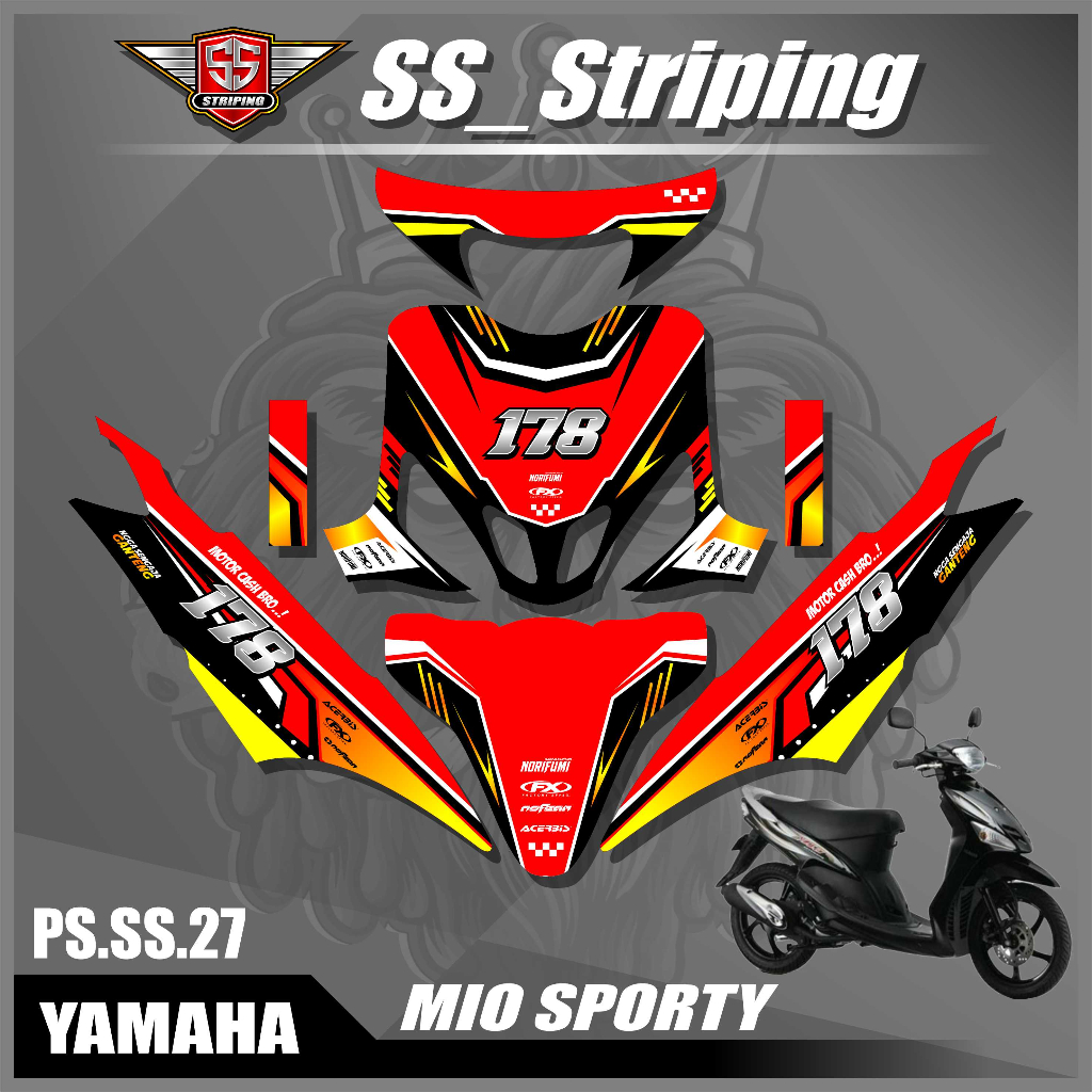 Decal Sticker Full Body Mio Sporty - Stiker Full Body Mio Sporty Road Race. PS.SS.27