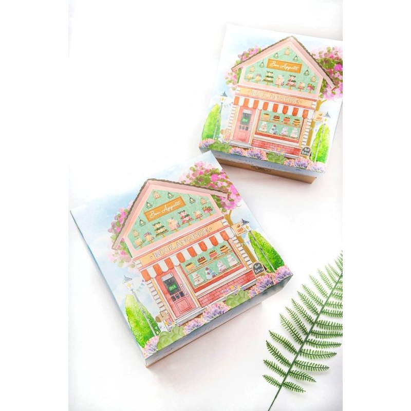 

Dus Kue 25 x 25 x 18 - CAKE Box Bon Appetit Kardus Kotak Makanan Hampers