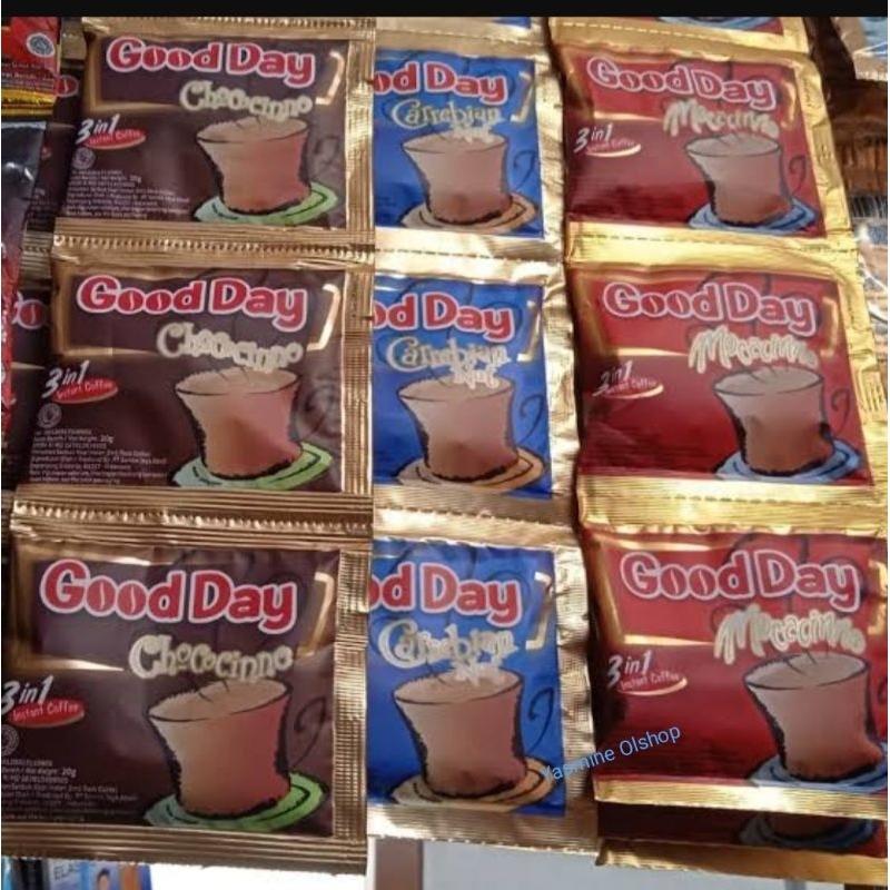 

Good day 3 in 1 All Varian 1 renceng (10 sachet x 20 gram)