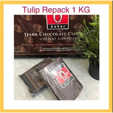 

TULIP DARK MASTERBAKER 1 Kg coklat batang compound dcc