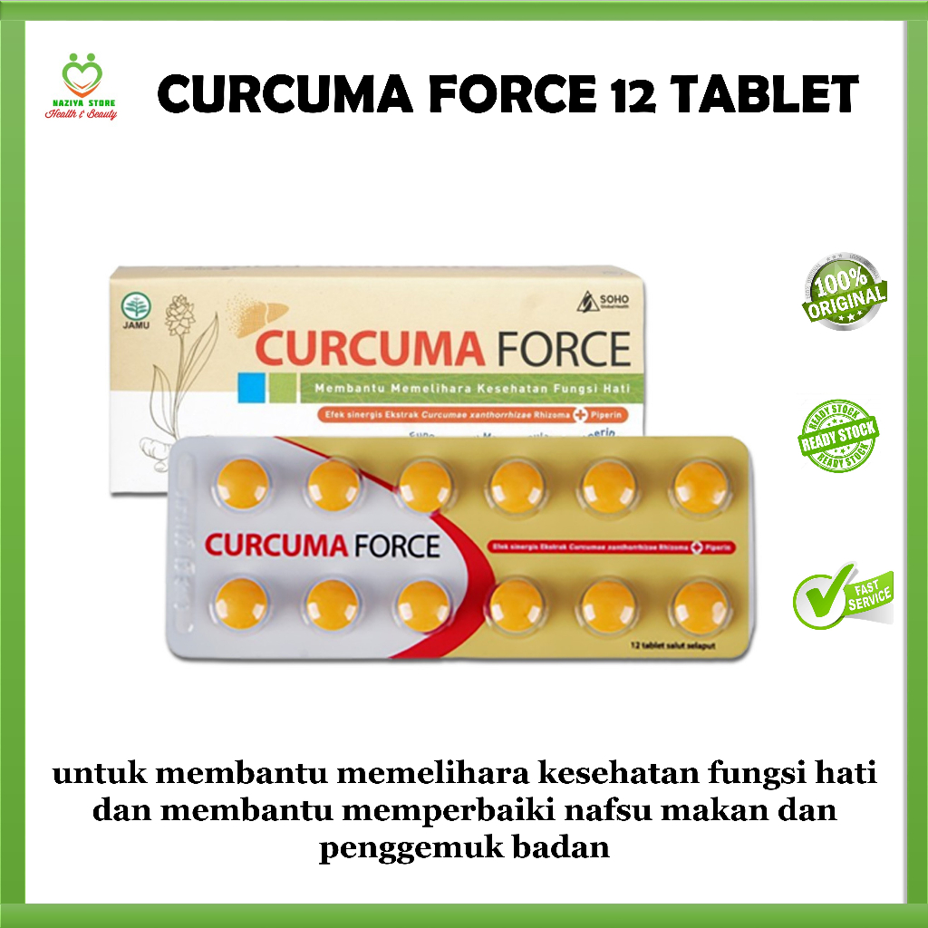 CURCUMA FORCE Penambah Nafsu Makan 12 Tablet Obat penggemuk