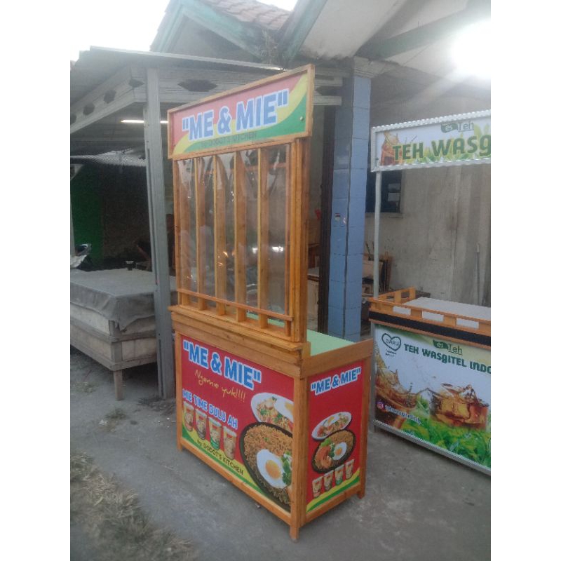 Gerobak/Booth portable warmindo viral