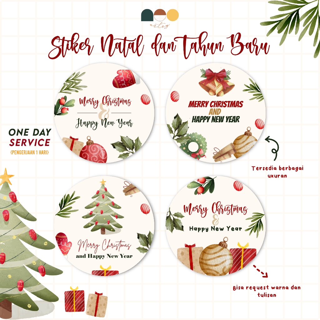 

Stiker Kue / Stiker Natal dan Tahun Baru / Stiker Kemasan Kue
