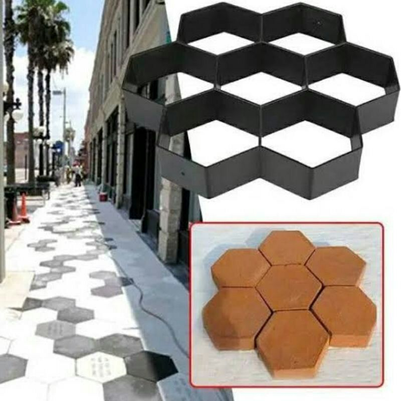 Cetakan Paving Blok / Cetakan Semen Paving Block Hexagonal taman