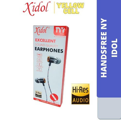 HANDSFREE NY IDOL SUPER BASS HANDSFREE STEREO EARPHONE HEADPHONE HEADSET MURAH