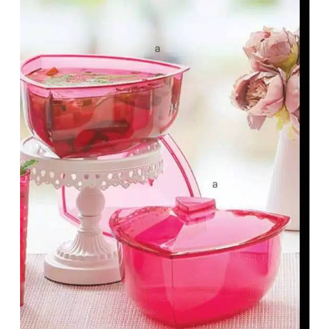 *MEWAH* DISC 50% Tupperware Kristal Lotus Triangle Bowl | Mangkok Mewah | Tempat Makan Mangkok Multi