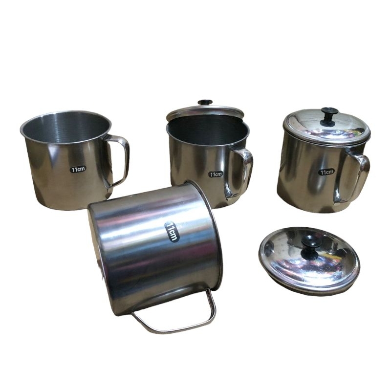MUG STAINLESS 11 CM / CANGKIR MUG KALENG
