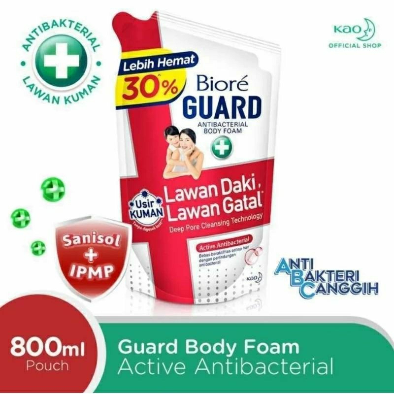 Biore Guard Anti Bacterial Body Foam Active Antibacterial 800ml